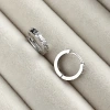 925 sterling silver crushed ice earrings for women, simple, light luxury, fashionable, Hong Kong style, individual and exquisite, sparkling earrings 0140B Specification image